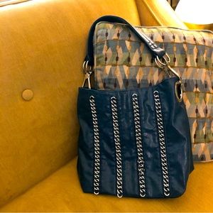 Braciano Blue Faux Leather with silver hardware. Large bag, Preowned - very good